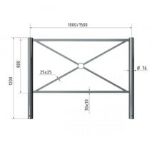 Koristeellisen aitaelementin mitat