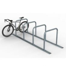 Polkupyöräteline, jossa useita leveitä kaaria